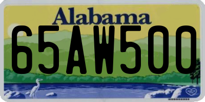 AL license plate 65AW500
