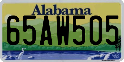 AL license plate 65AW505