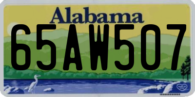 AL license plate 65AW507