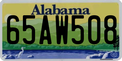 AL license plate 65AW508