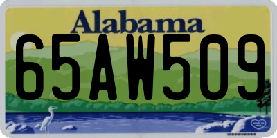 AL license plate 65AW509