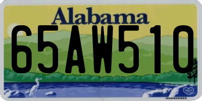 AL license plate 65AW510
