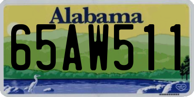 AL license plate 65AW511