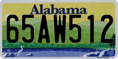 AL license plate 65AW512