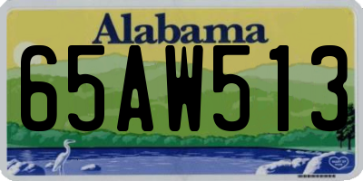 AL license plate 65AW513