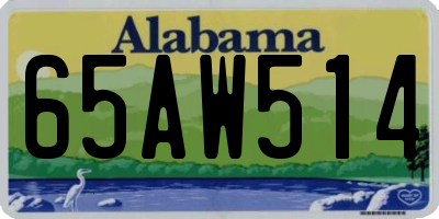 AL license plate 65AW514