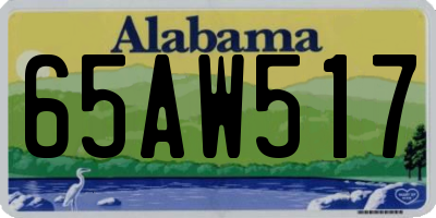 AL license plate 65AW517