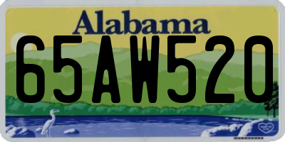 AL license plate 65AW520