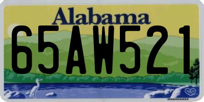 AL license plate 65AW521