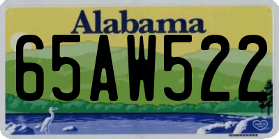 AL license plate 65AW522