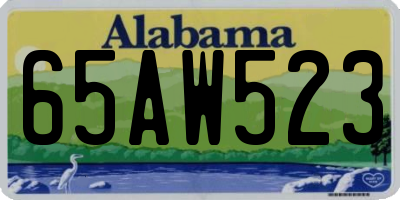 AL license plate 65AW523