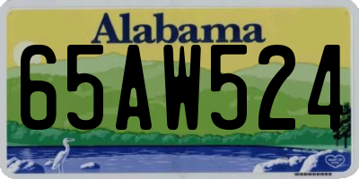 AL license plate 65AW524