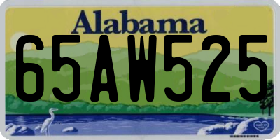 AL license plate 65AW525