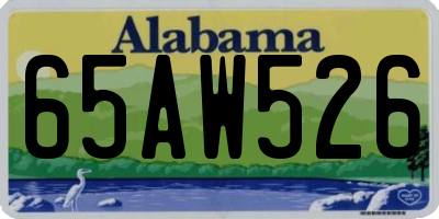AL license plate 65AW526