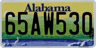 AL license plate 65AW530