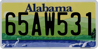 AL license plate 65AW531