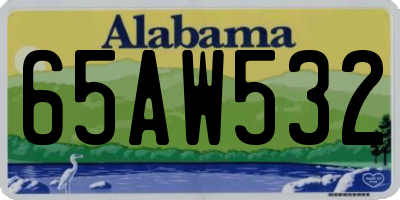 AL license plate 65AW532