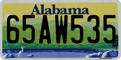 AL license plate 65AW535