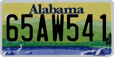 AL license plate 65AW541