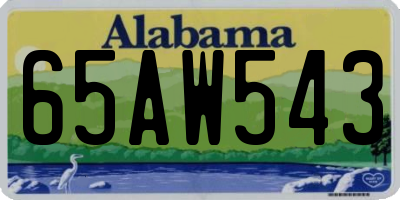 AL license plate 65AW543