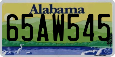 AL license plate 65AW545