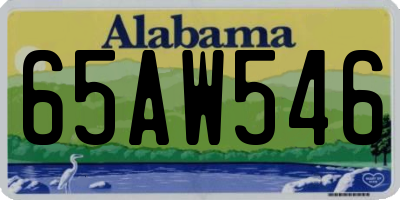 AL license plate 65AW546