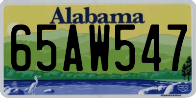 AL license plate 65AW547
