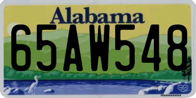AL license plate 65AW548