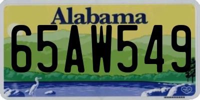 AL license plate 65AW549