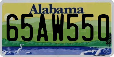 AL license plate 65AW550