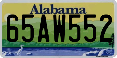 AL license plate 65AW552
