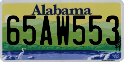 AL license plate 65AW553