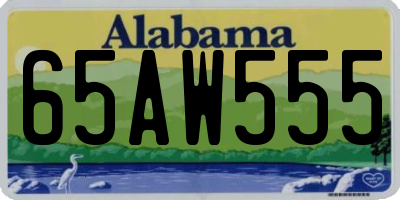 AL license plate 65AW555