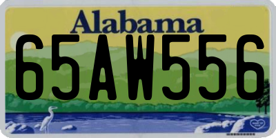 AL license plate 65AW556