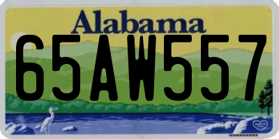 AL license plate 65AW557