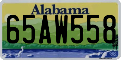 AL license plate 65AW558