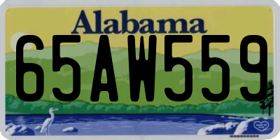 AL license plate 65AW559