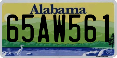 AL license plate 65AW561