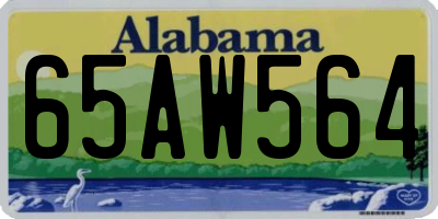 AL license plate 65AW564