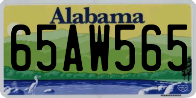 AL license plate 65AW565