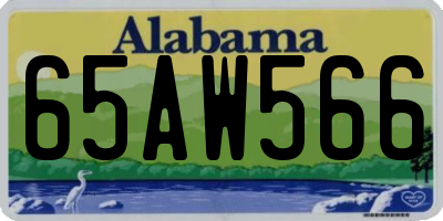 AL license plate 65AW566