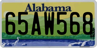 AL license plate 65AW568