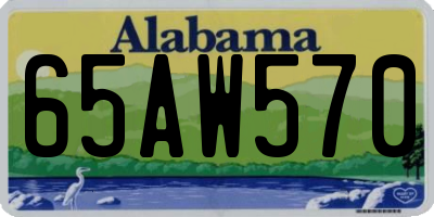 AL license plate 65AW570