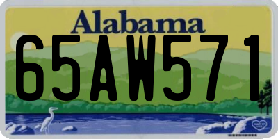 AL license plate 65AW571