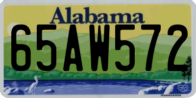 AL license plate 65AW572
