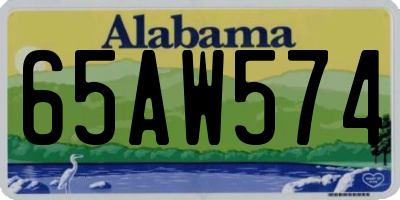 AL license plate 65AW574