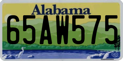 AL license plate 65AW575