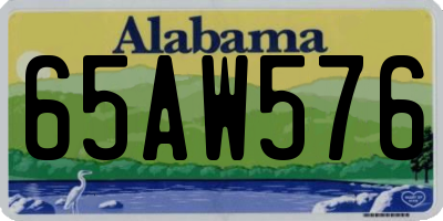 AL license plate 65AW576