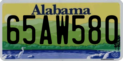 AL license plate 65AW580