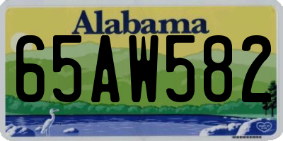 AL license plate 65AW582